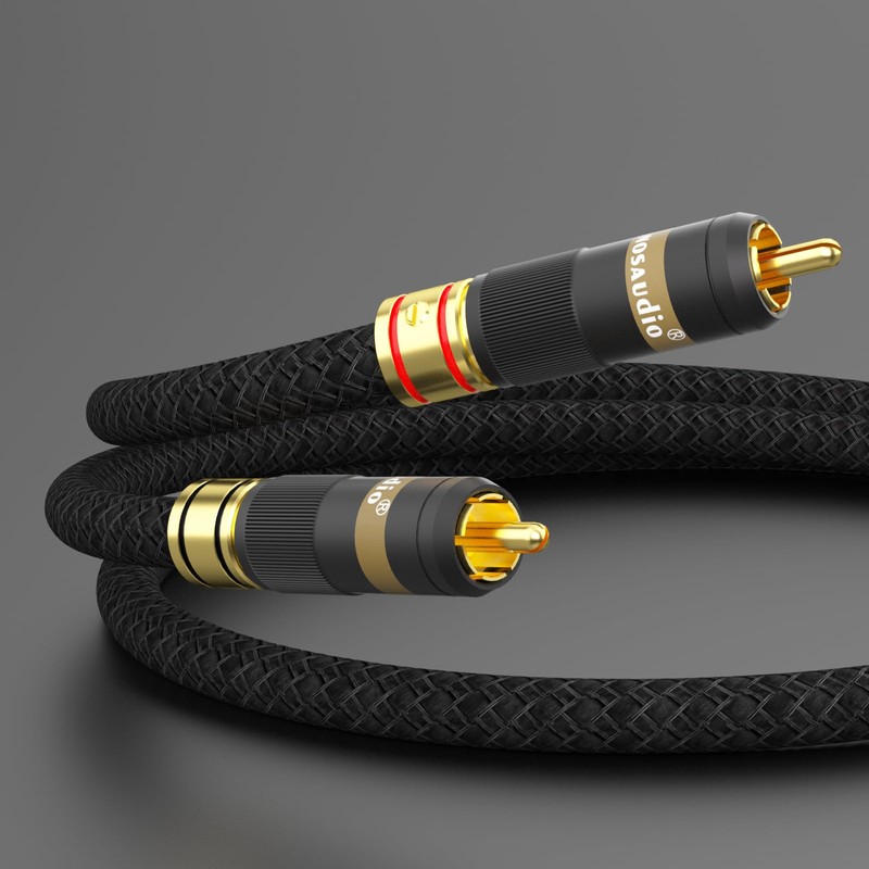Monosaudio A202R Hi-Fi Balanced RCA Cable 5N OFC Copper Silver-Plated