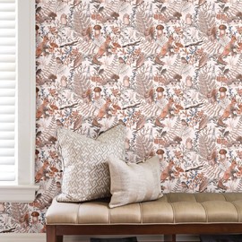 Blooming Wall Cute Animals in Green Forest Peel and Stick Wallpaper Removable Self Adhesive Wall Mural Wall Decor