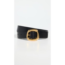 Madewell Women's Puffy Buckle Belt, True Black, S