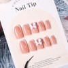 French False Nails - 24Pcs Square Press On Nails Short,12
