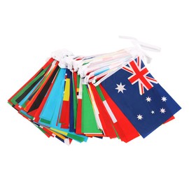 200 Countries International Bunting Pennant Banner World Flags String Flags Banner Small Hanging National Flags for Garden, Bar, Restaurant, Sports Events, Party Decoration Indoor Outdoor 21 * 14CM