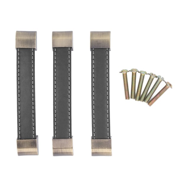 3 Pcs Box Leather Handles, Leather Furniture Handles PU Suitcase