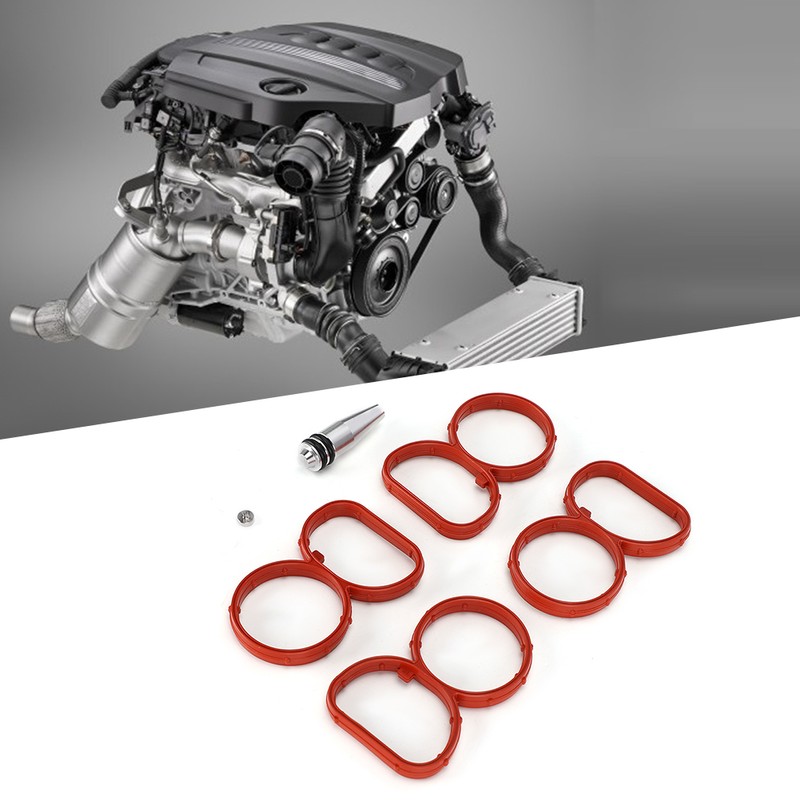 Intake Manifold Swirl Flap Delete Blank Plug Bung with Gaskets