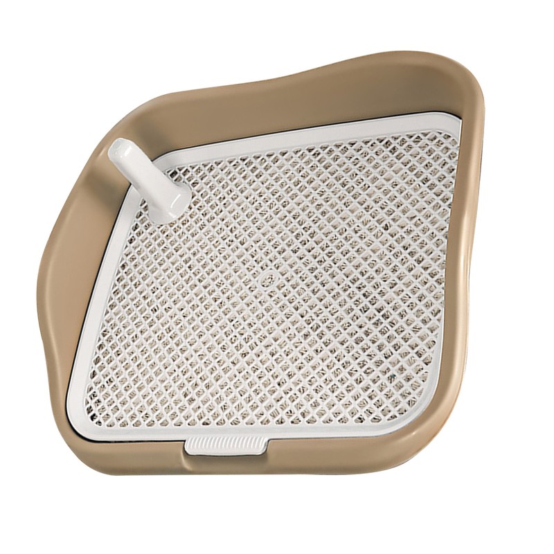Dog Potty Tray with Raised Fences Removable Mesh Grid Pad