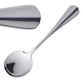 Olympia D601 18/0 Stainless Steel Baguette Soup Spoon, 173mm Length, Pack of 12