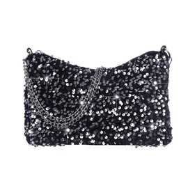 Octwine Shinny Sequin Bag Bucket Purse Handbag Shoulder Bags Pink Crossbody Bag Party Prom Crossbody Bag for Women, Silver