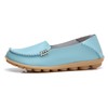 VenusCelia Mocasín plano natural cómodo para caminar para mujer, Aqua,