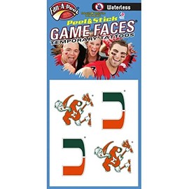 Miami – Waterless Peel & Stick Temporary Spirit Tattoos – 4-Piece – Alternating logo