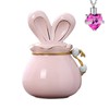 ANTESCORT Ceramic Small Cremation Urn for Pet Ashes with Rabbit