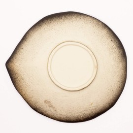 Mino Ware Leaf Platter Approx. 9.8 x 9.1 inches (25 x 23 cm), Shinkai Glaze, Made in Japan