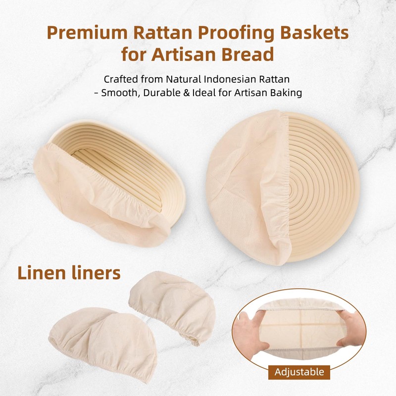 Sourdough Starter Kit, Sourdough Bread Baking Supplies, Bread Proofing Basket,