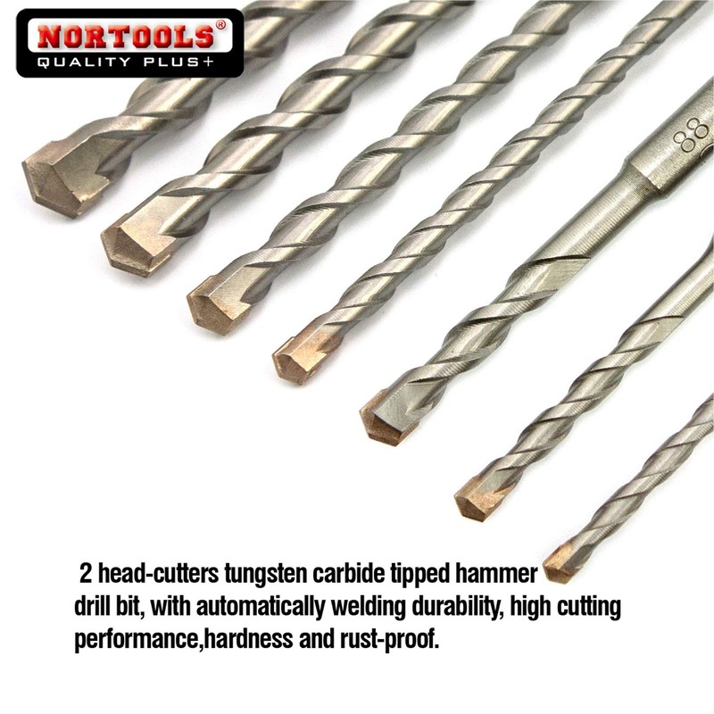 NORTOOLS Rotary Hammer Drill Bit Sets 7 PCS SDS Plus