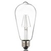 SLEEKLIGHTING LED 4Watt Filament ST64 Blue Colored Light Bulbs –