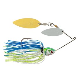 BOOYAH Covert Finesse Double Willow-White Chartreuse Blue #3.5 Gold Willow #3 Nickel Willow-1/2 oz