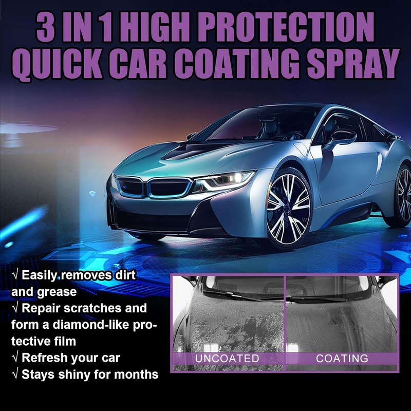 3Pcs Car Coating Spray, High Protection 3 in 1 Spray,