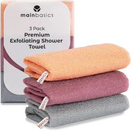 Toalla de ducha exfoliante japonesa MainBasics (Set de 3)
