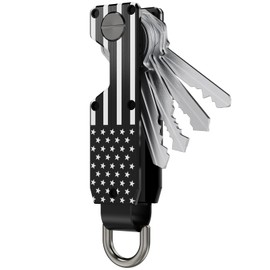 Key Organizer for Men Compact Key Holder Minimalist Key Case Metal Key Chain Key Holder for Keychain Secures 2-5 Keys, Patriot, Slim