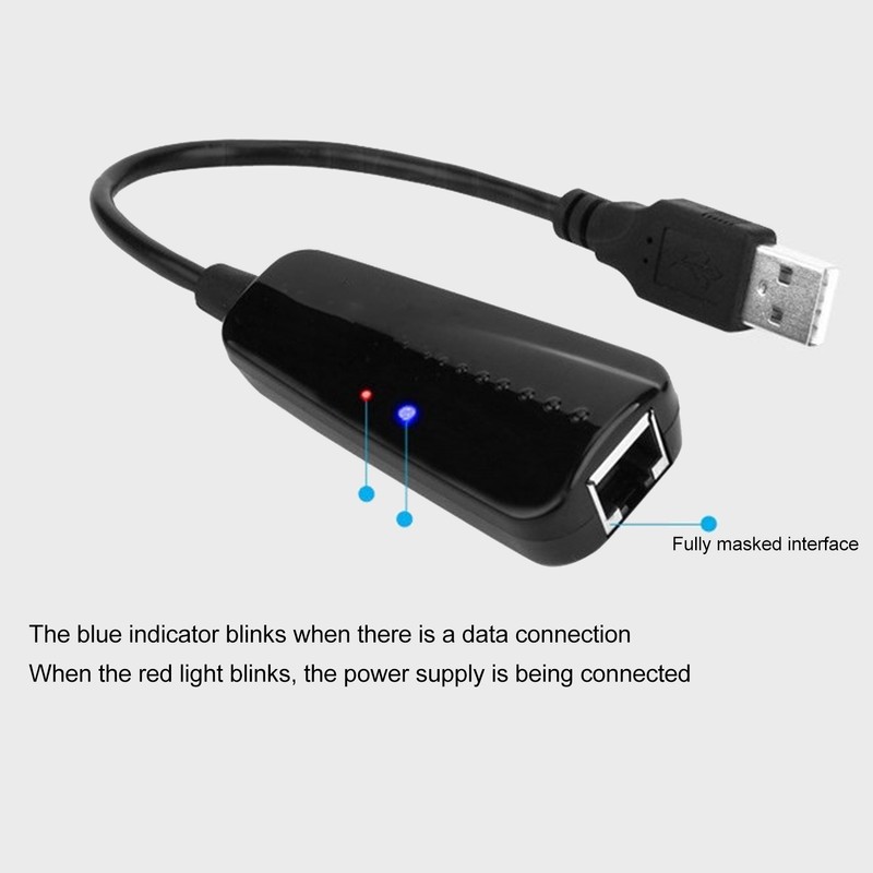 USB 2.0 Fast Ethernet LAN Adapter 10 100Mbps Plug and
