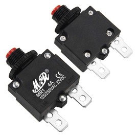 RKURCK 4A Amps Thermal Circuit Breakers 125/250V AC 32V DC Push Button Manual Reset Overload Protector Switch 4A 2 Pack
