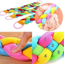 JU Wide Quadruple Twist Back Scrubbing Towel Exfoliating Towel / JU 와이드 4중 꽈배기 등밀이 때타올 때수건 때타월
