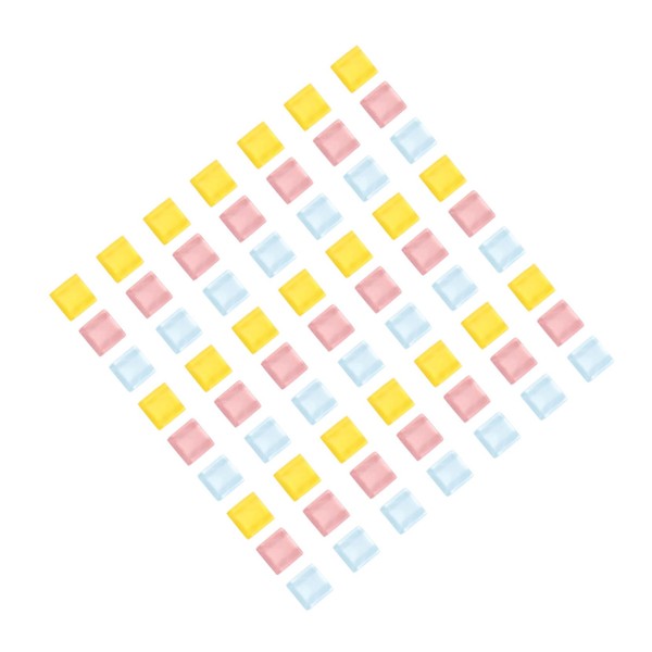 NUOBESTY 300pcs Crystal Glass Tiles for Crafts Home and Garden