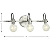 Progress Lighting Axle Collection 3-Light Brushed Nickel Vintage Bath Vanity