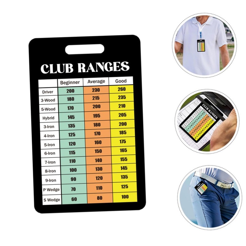 SUPVOX 12 Sheet Golf Scorecards and Distance Charts Durable Scorekeeping