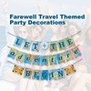 TSHAOUN 3 Pieces Bon Voyage Party Decorations World Map Pennant