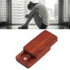 Fidget Slider Red Sandalwood Stress Relief Engraved Fingertip Fidget Slider