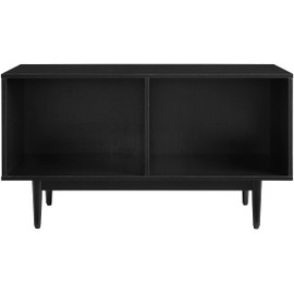 Crosley Furniture Liam Medium Vinyl Record Storage TV Stand and Entertainment Center, Media Console, Black