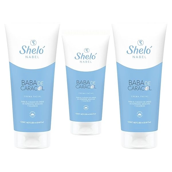 Kit 3 baba de caracol facial antiarrugas, regenerador celular, desvanece