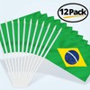 Anley Brazil Mini Flag 12 Pack - Hand Held Small
