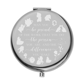 PLITI Beauty Beast Geschenk Belle Fan Geschenk May You Be Proud Of The Work That You Do Princess Belle Taschenspiegel (Be Proud Beauty CMblU)