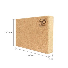 Yoga-Mad Cork Yoga Block | 30.5cm x 20.5cm x 5cm | Eco Friendly Yoga Block | Non Slip Cork Brick for Yoga, Pilates, Training and Home Workouts | Provides Support for Various Yoga Poses