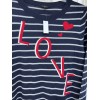 Talbots NWT Talbots Fun Navy Gray Stripe Woven Love With