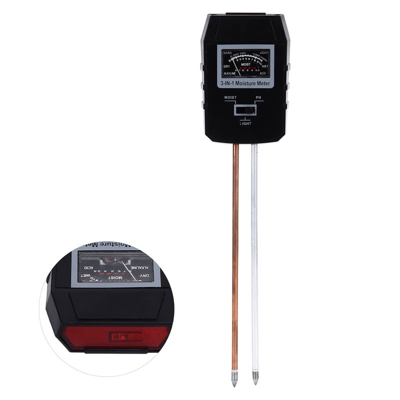 Soil Meter 3 in 1 Simple PH Moisture Plants Illumination