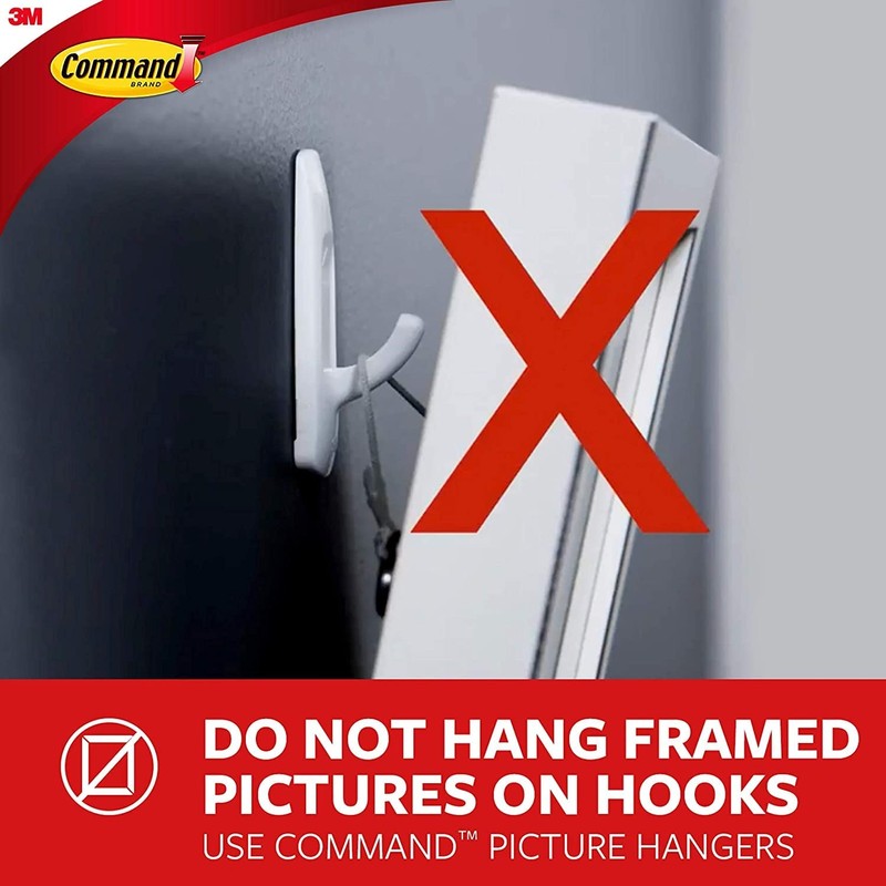 Command Heavy Duty Utility Wall Hooks, 2 Hooks with 8