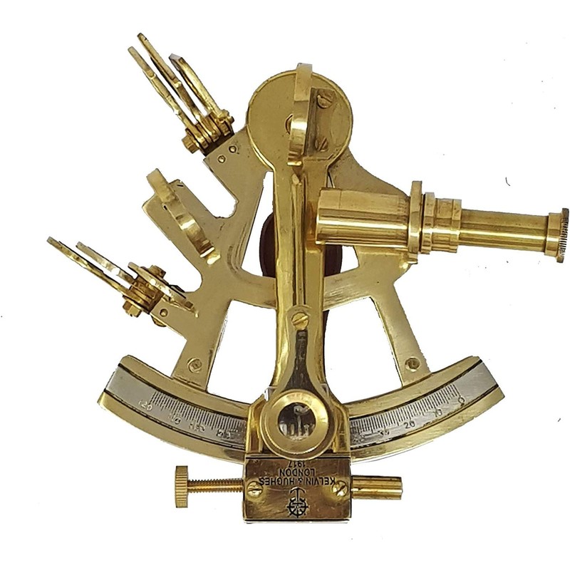 Nautical Marine Navigation Antique Navigation Sextant With Solid Wooden Box