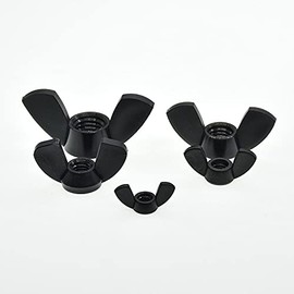 Tuerca Hexagonal DIN315 Apriete a Mano Tuerca de Nylon en Blanco y Negro Tuerca de Mariposa de Mariposa Lingote de Tuerca de ala plástica M3 M4 M5 M6 M8 M10 M12 Nueces