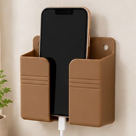 Wall Mounted Storage Box for Remote Controls – Punch-Free PP Organizer for Phones and Small Items in Living Spaces
