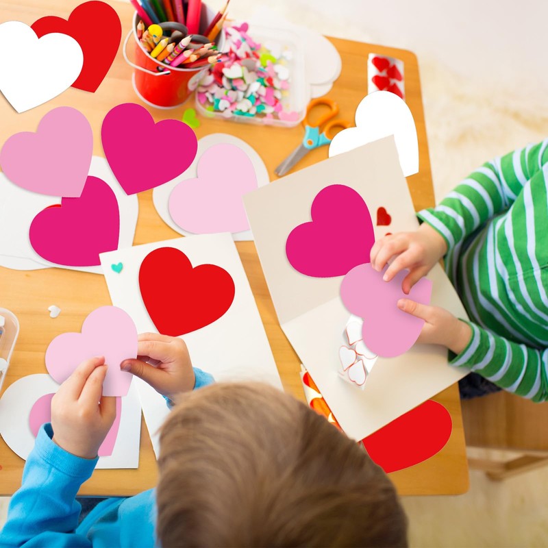 JarThenaAMCS Valentine's Day Paper Cutouts 50 Pcs 6 Inch Love