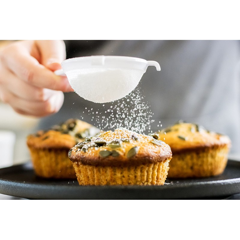 KitchenCraft KCSTRPL70 Round Nylon-Mesh Extra-Small Plastic Sieve / Tea Strainer,