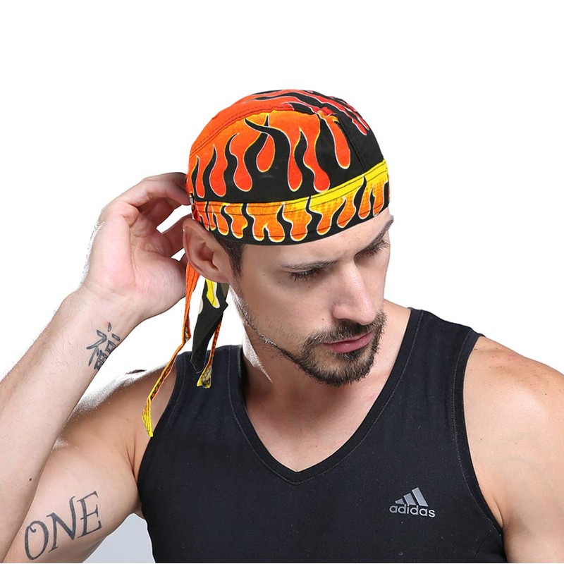 Lobimelan 3 Pcs Doo Rags for Men Skull Cap Breathable