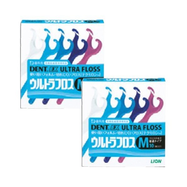 Lion DENT EX Ultra Floss Pack of 10 x 2 Pieces (M (For General Teeth))