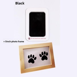 JERRYDIARY  Paw Print Kit, 2-Pcs Ink Pads + 2 Photo Frame, Mess-Free Paw Print Stamp Pad for Dogs & Cats, Clean Touch Ink Pad, Dog Paw & Nose Print Kit, Keepsake Gift For Pet Dogs And Cats, Memorial Gift, Pet Memorials, Pet Paw Springtok Outdoorfun:_black 