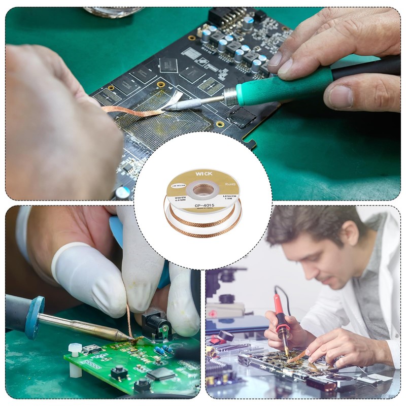 sourcing map Solder Wick Braid No-Clean Desoldering Wick Braid 0.16