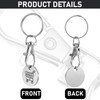 Giantree 6 Pack Metal Shopping Cart Coin Keychains, Trolley Token