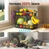 Sevenblue 2 Tier Large Fruit Basket for Kitchen Counter with