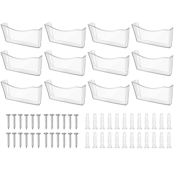 Colarr 12 Pcs Expandable Pocket Wall File Set Plastic Wall