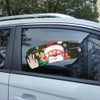 Dreothy Christmas Decor Santa Claus Waving Peep Cracked Window Stickers